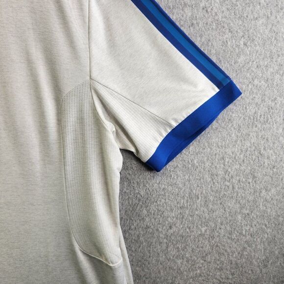 Callaway Shirt Mens Large White Striped Sleeves Opti Dri Wicking Golf Golfing - Picture 5 of 13